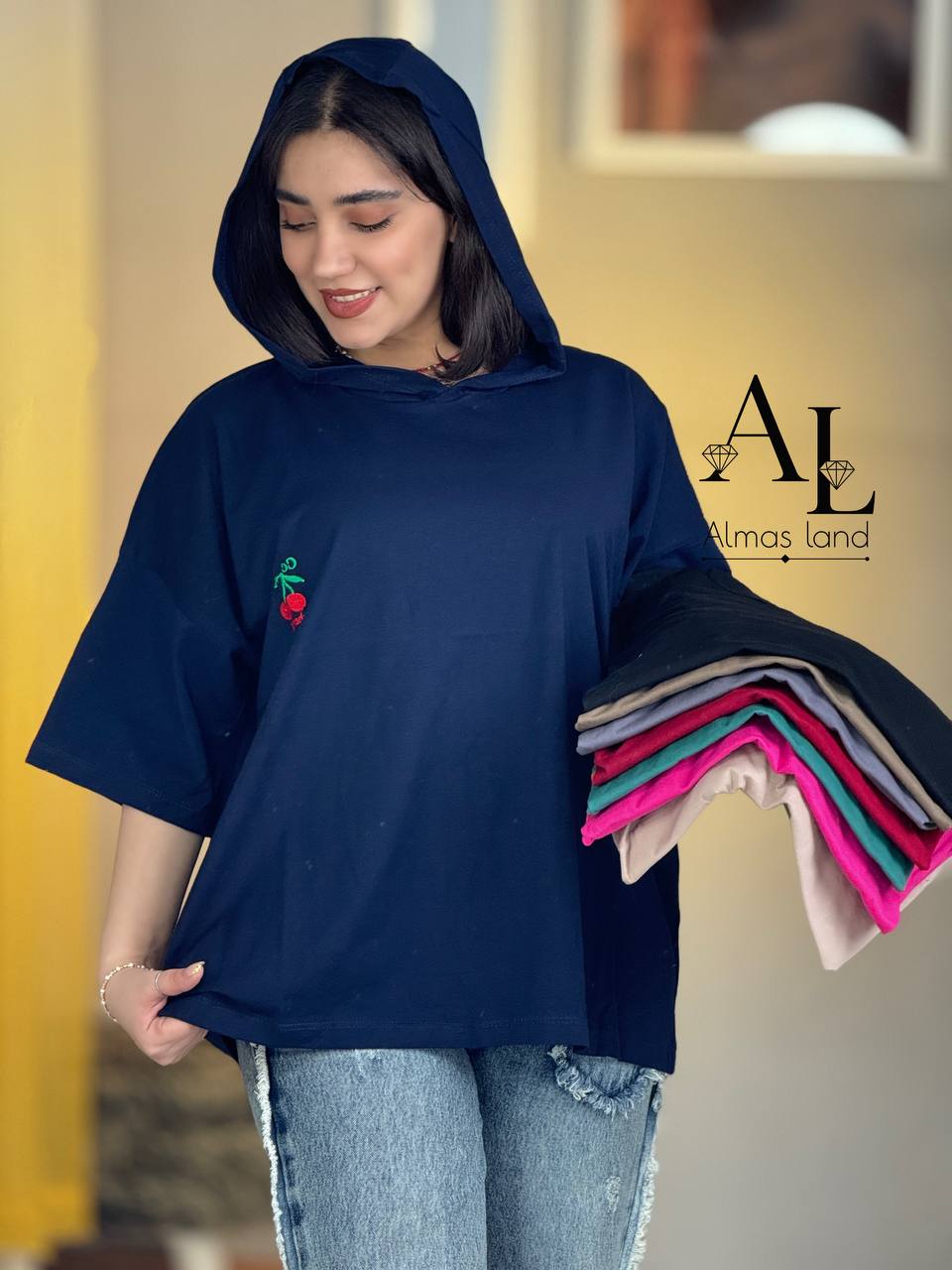 تیشرت کلاهدار گیلاس کد 29424