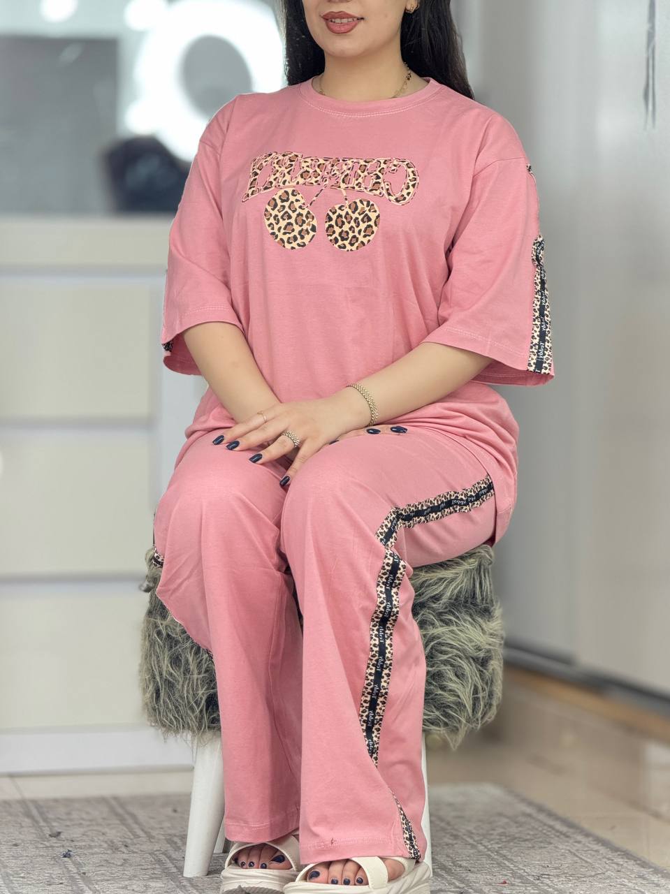 ست پلنگی رنگی گیلاس کد 33459