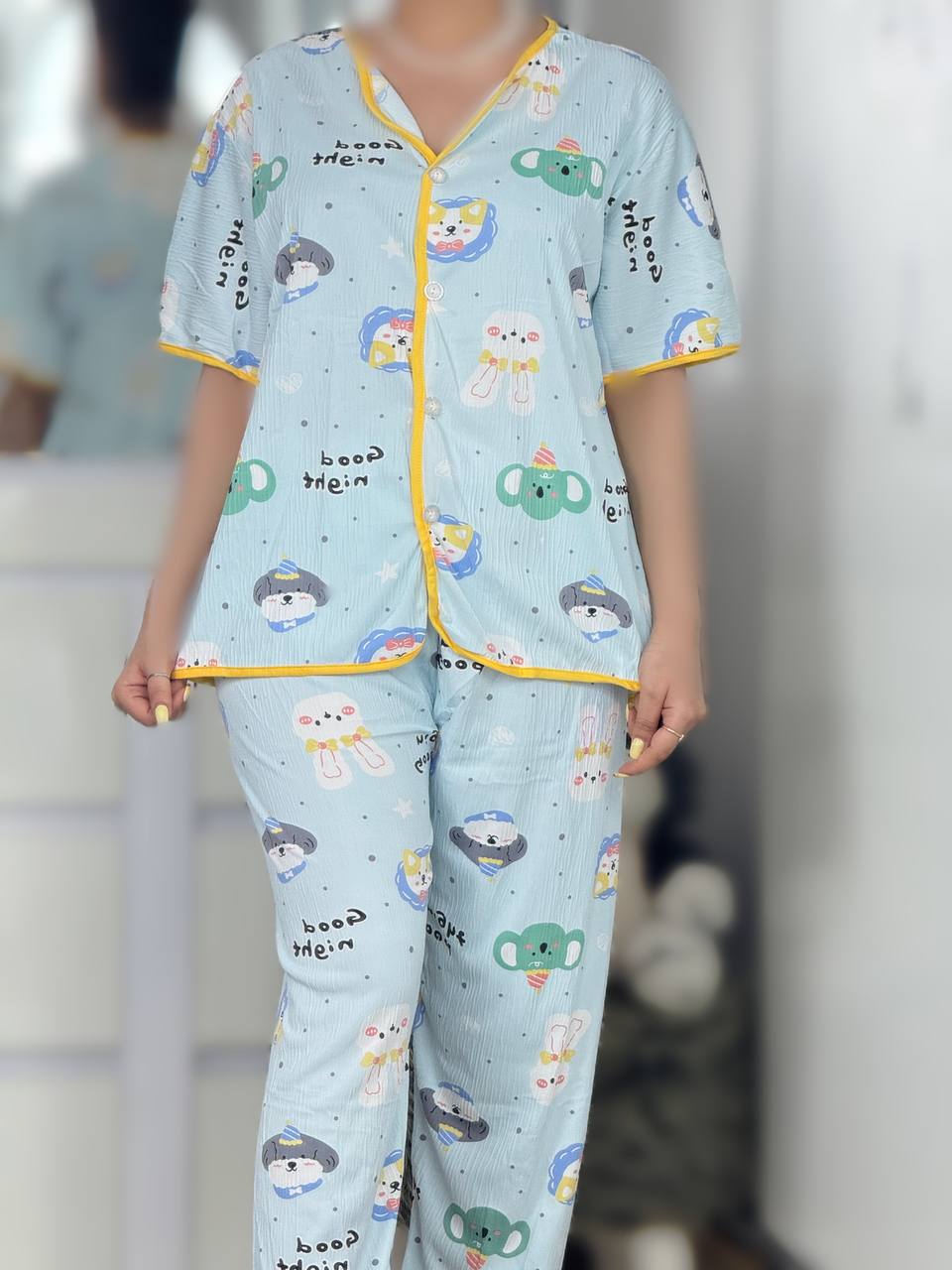 ست دکمه دار ابی سگ 28414