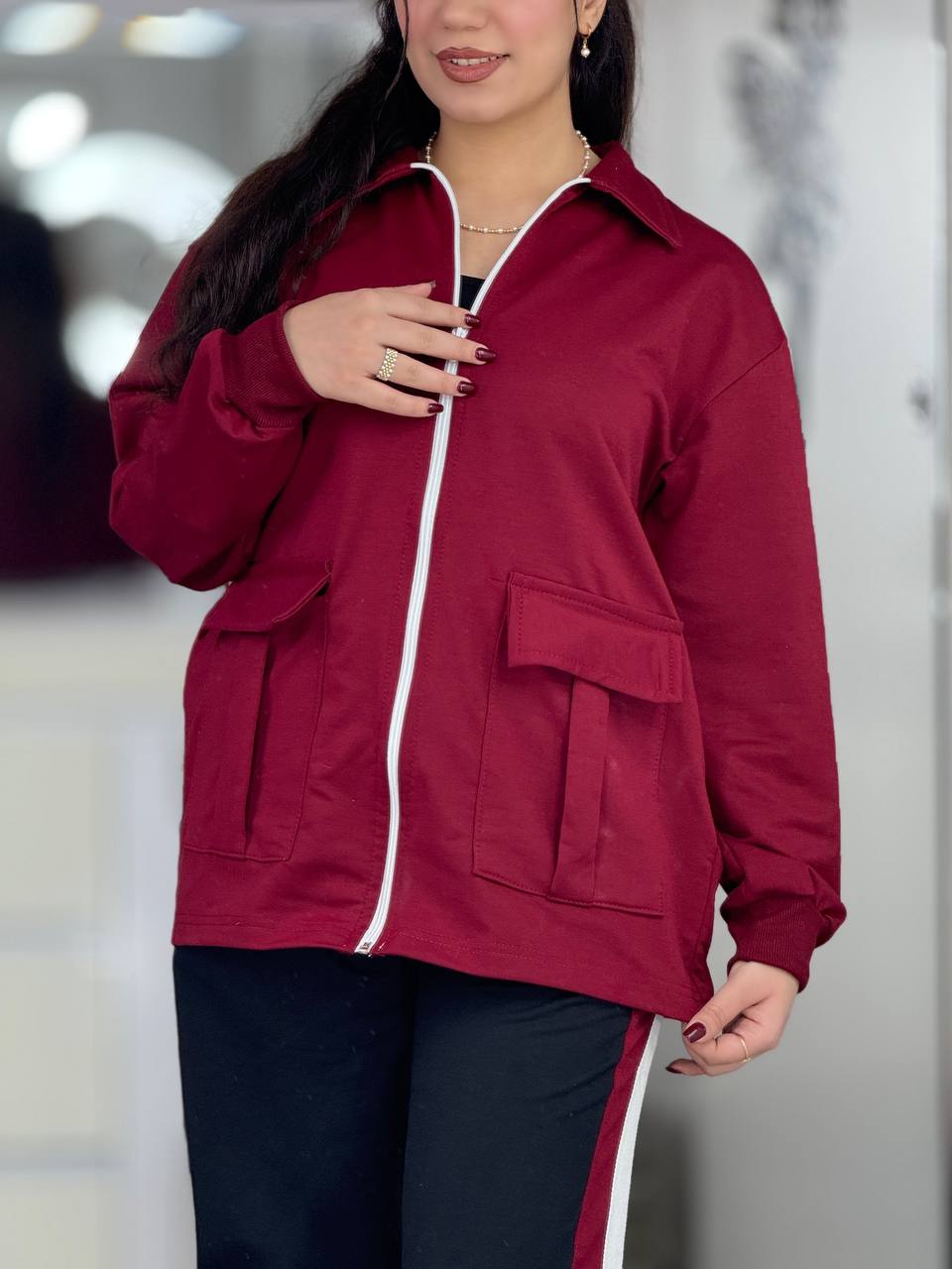 ست سوییشرت شلوار جیبدار کد 6351